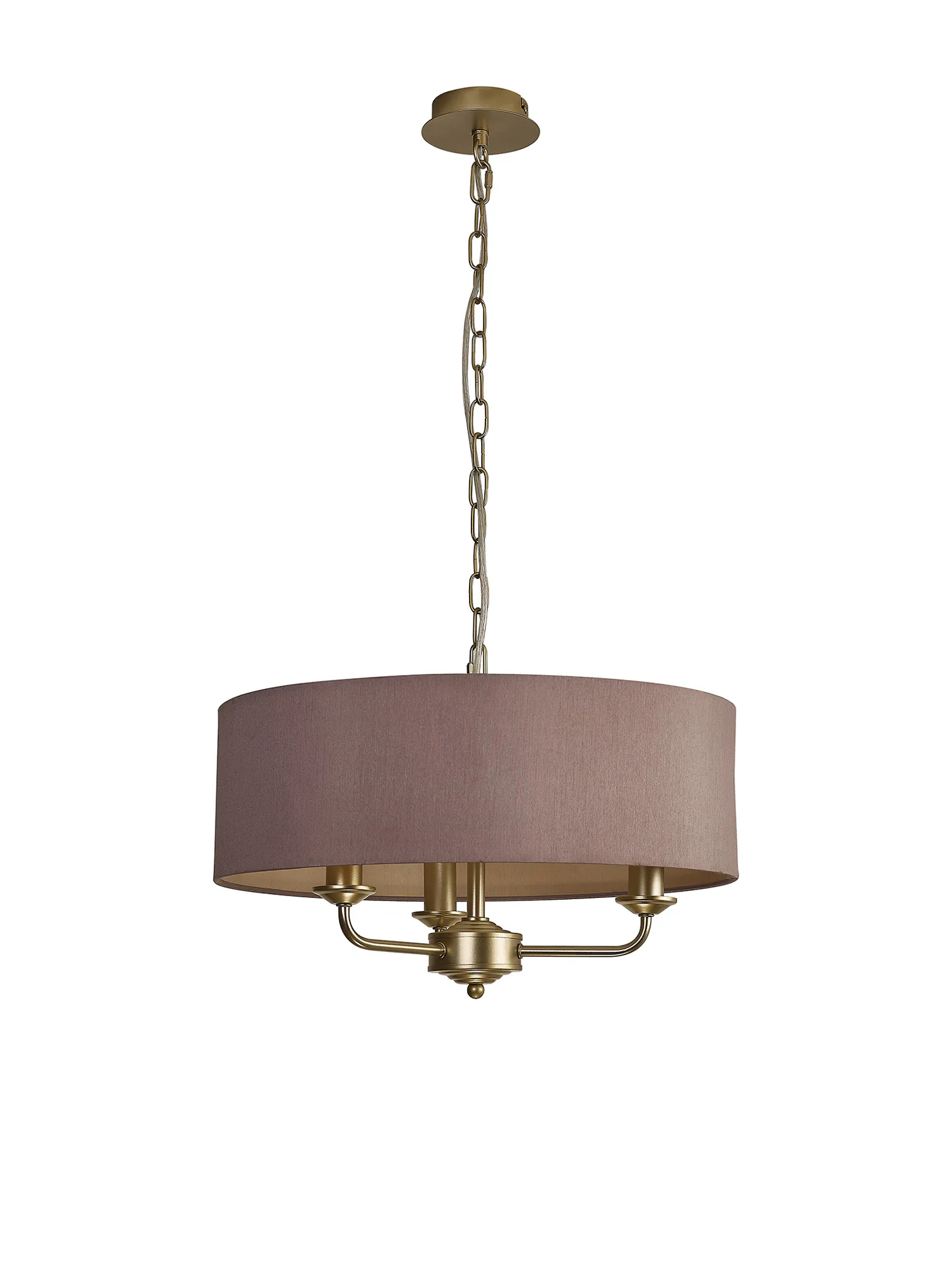 Banyan 45cm 3 Light Pendant Champagne Gold, Taupe/Halo Gold DK0956  Deco Banyan CG TA